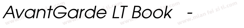 AvantGarde LT Book 常规字体转换